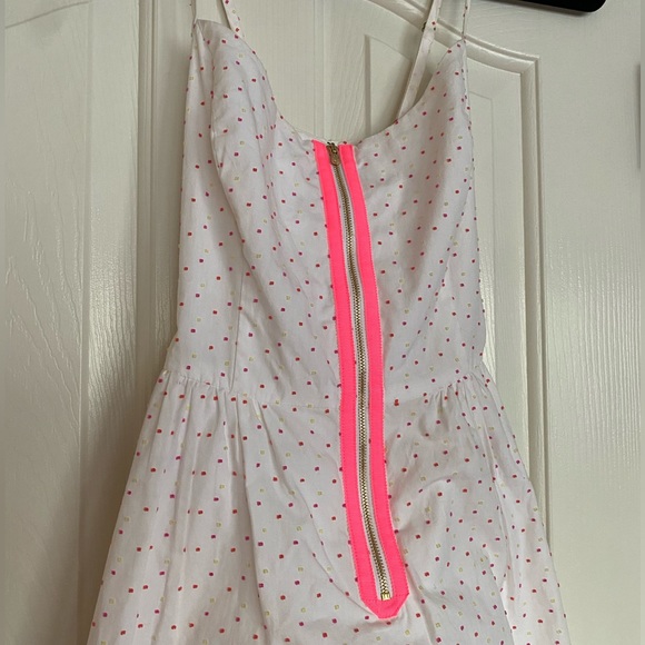Vintage Y2K Lilly Pulitzer White Polka Dot Dress - Picture 3 of 5